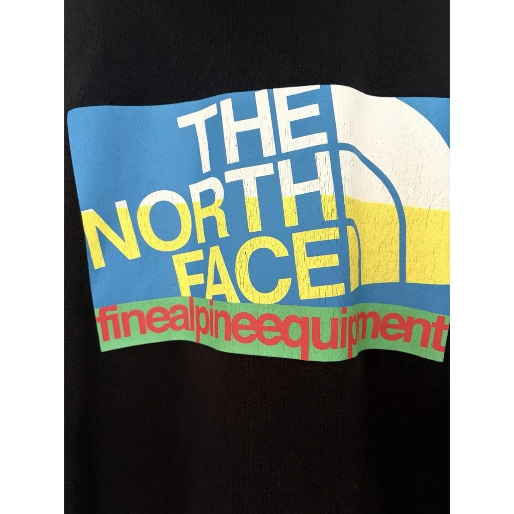 Vintage Y2K The North Face Hoodie Black Fine Alpine Equipment Logo Mens Size L
